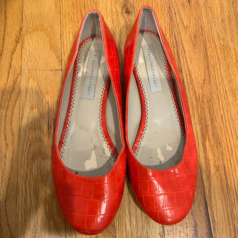 Coral color Stella Mc Cartney flats